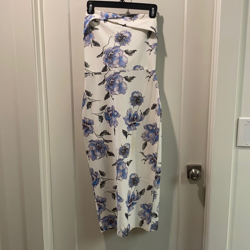 Floral Strapless Dress